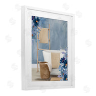 Kim Allen | Bathroom Blues Floral Scene