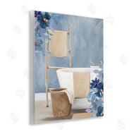 Kim Allen | Bathroom Blues Floral Scene