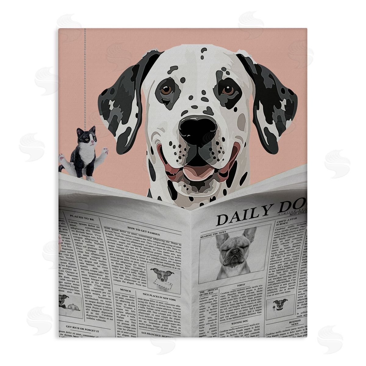 Jesse Keith Dalmatian Daily Bathroom Humor Canvas Wall Art Print