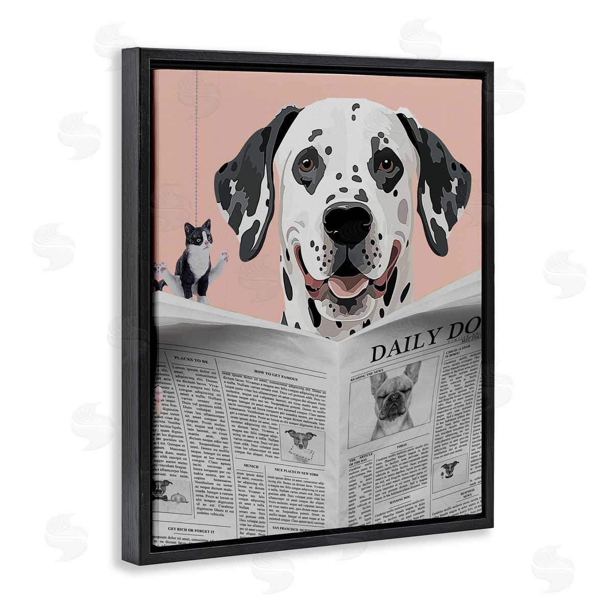 Jesse Keith Dalmatian Daily Bathroom Humor Canvas Wall Art Print