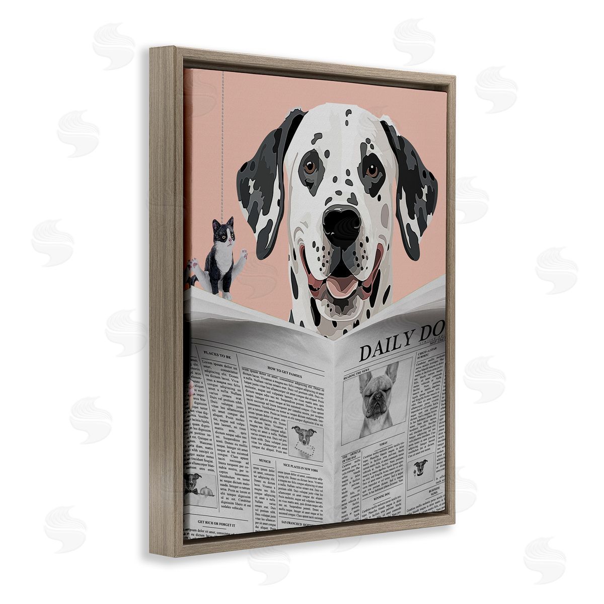 Jesse Keith Dalmatian Daily Bathroom Humor Canvas Wall Art Print