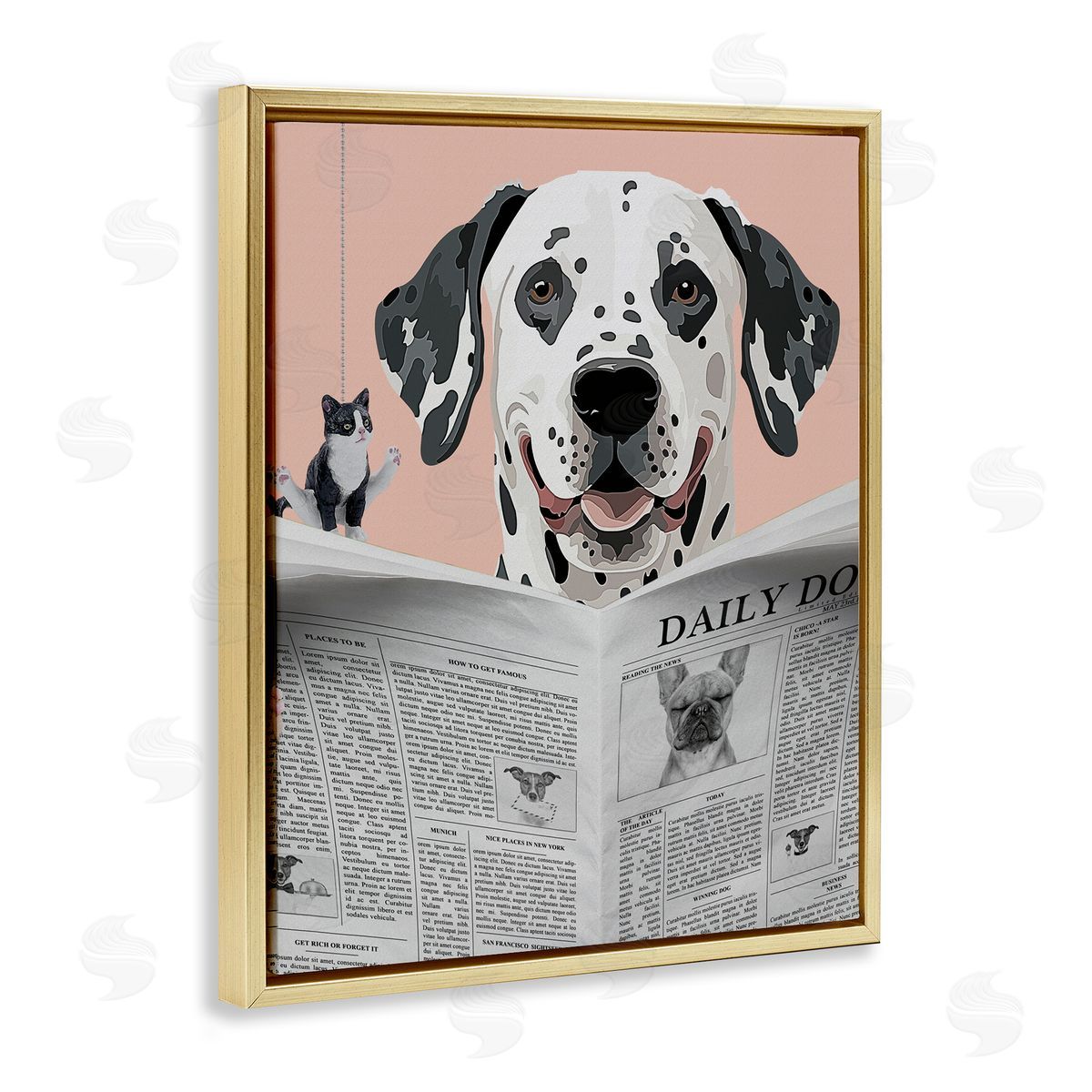 Jesse Keith Dalmatian Daily Bathroom Humor Canvas Wall Art Print