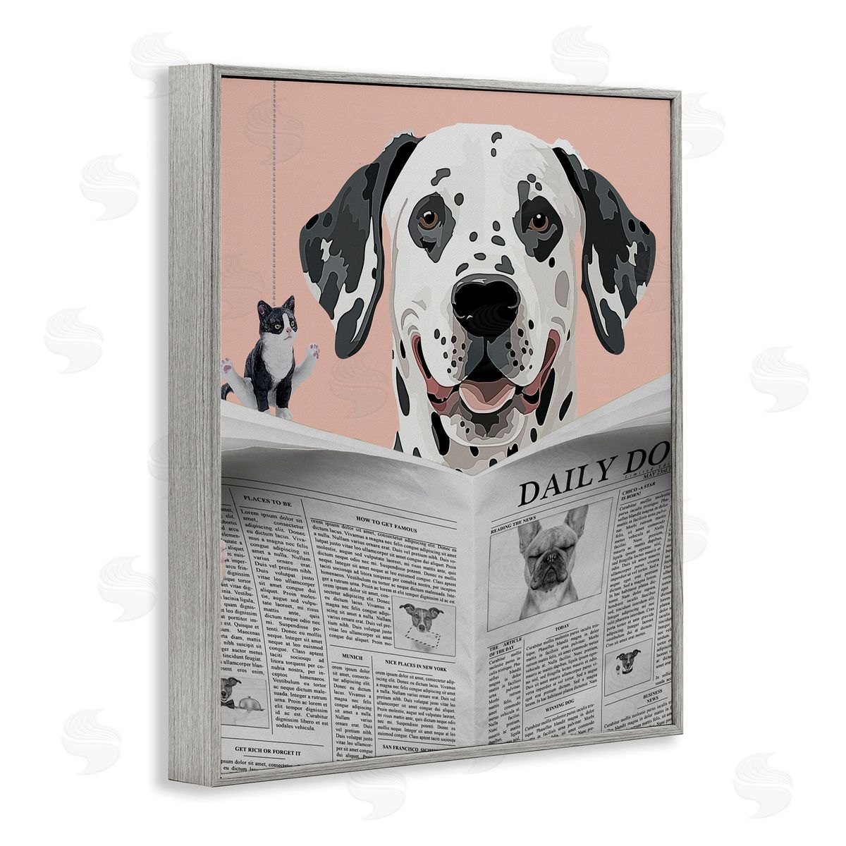 Jesse Keith Dalmatian Daily Bathroom Humor Canvas Wall Art Print