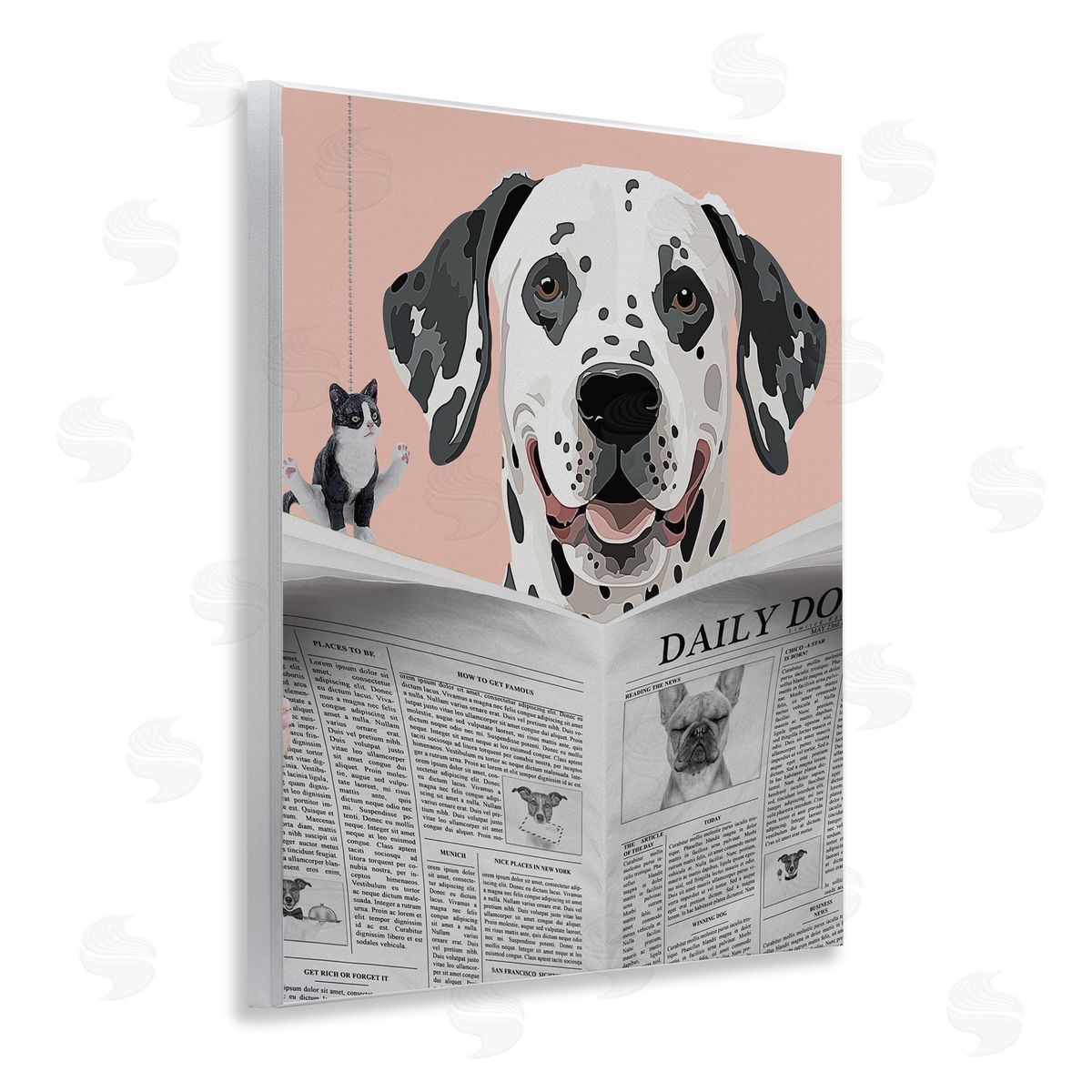 Jesse Keith Dalmatian Daily Bathroom Humor Canvas Wall Art Print