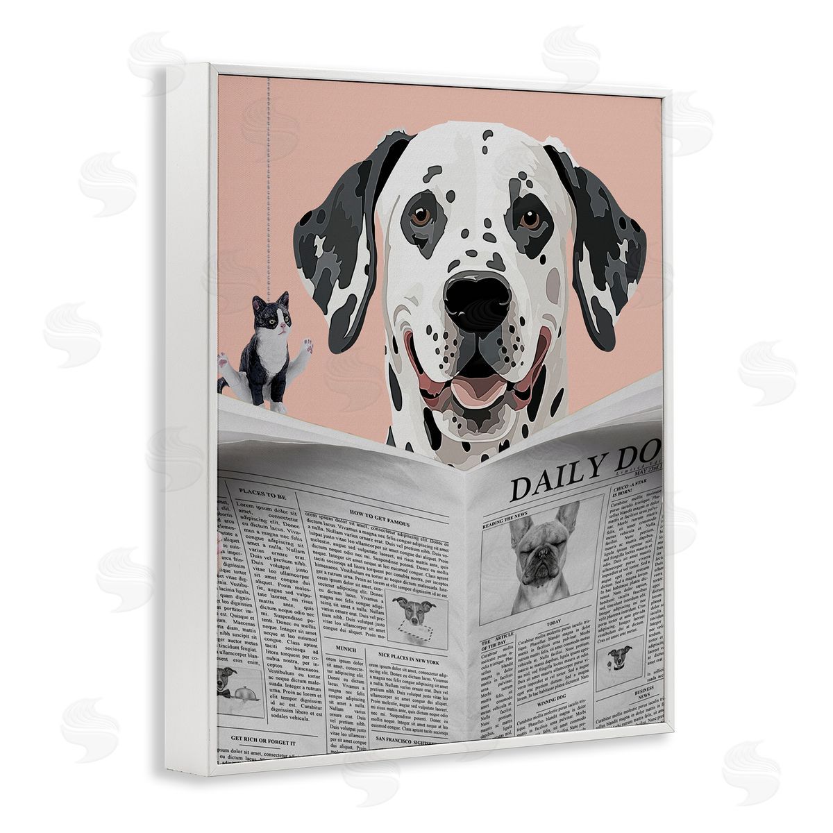 Jesse Keith Dalmatian Daily Bathroom Humor Canvas Wall Art Print
