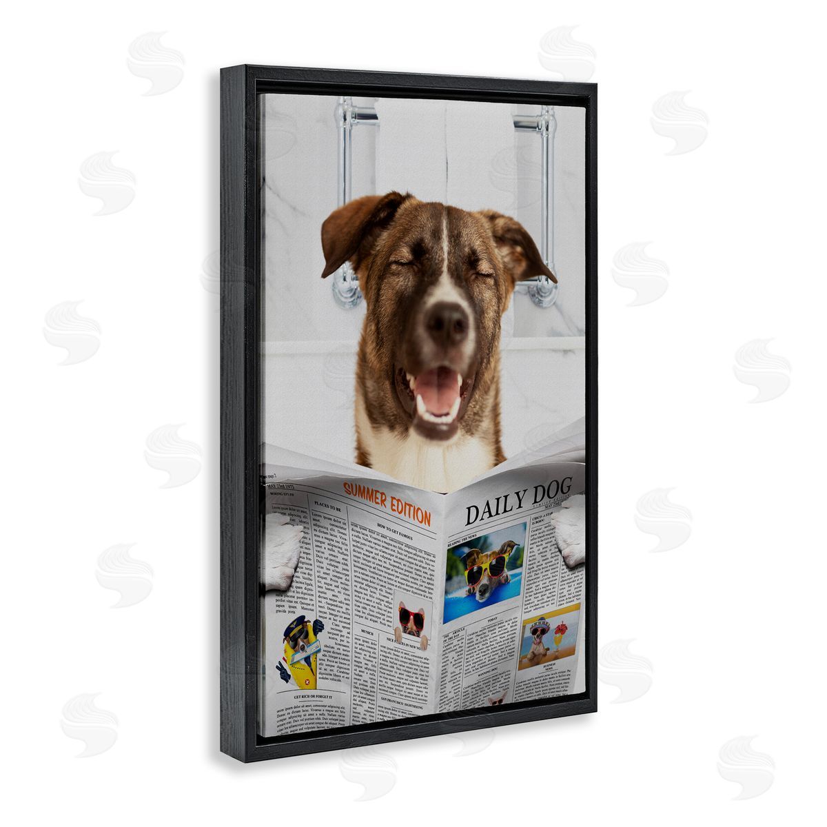 Jesse Keith Daily Dog Bathroom Humor Canvas Wall Art Print