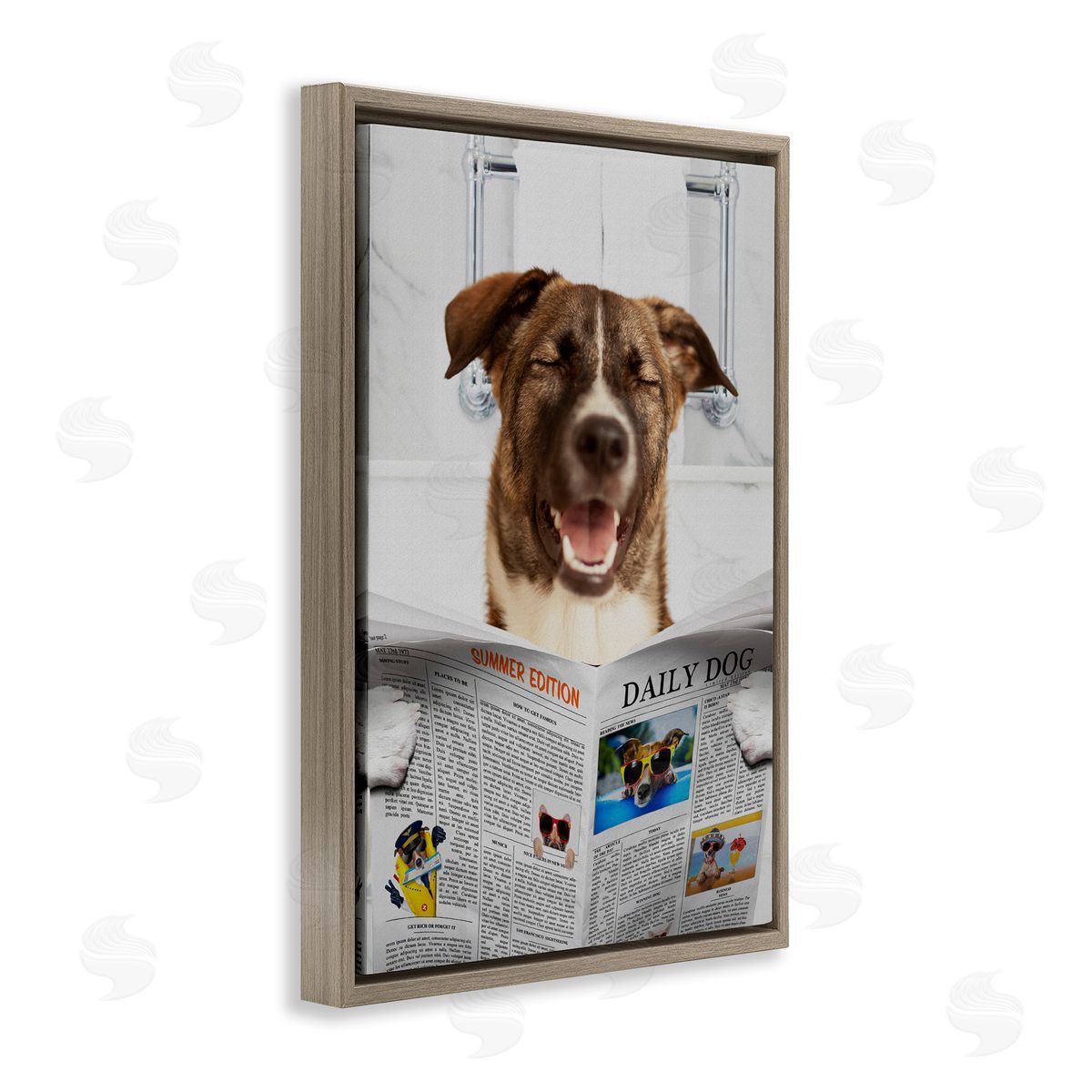 Jesse Keith Daily Dog Bathroom Humor Canvas Wall Art Print