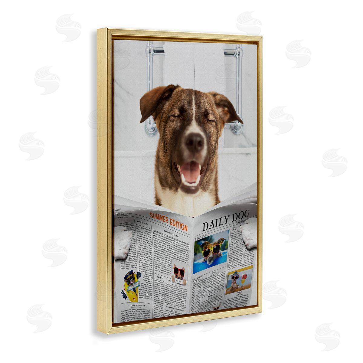 Jesse Keith Daily Dog Bathroom Humor Canvas Wall Art Print