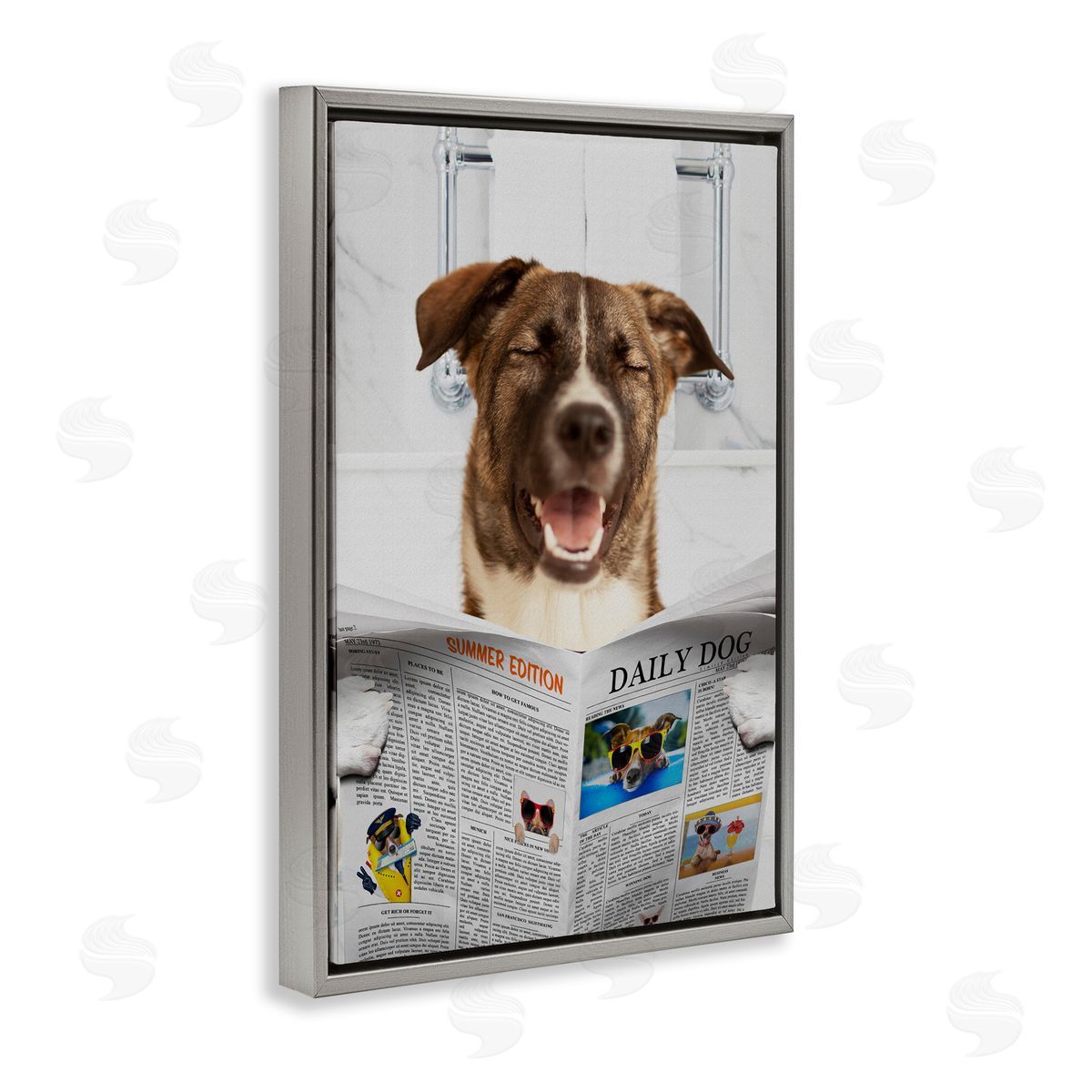 Jesse Keith Daily Dog Bathroom Humor Canvas Wall Art Print