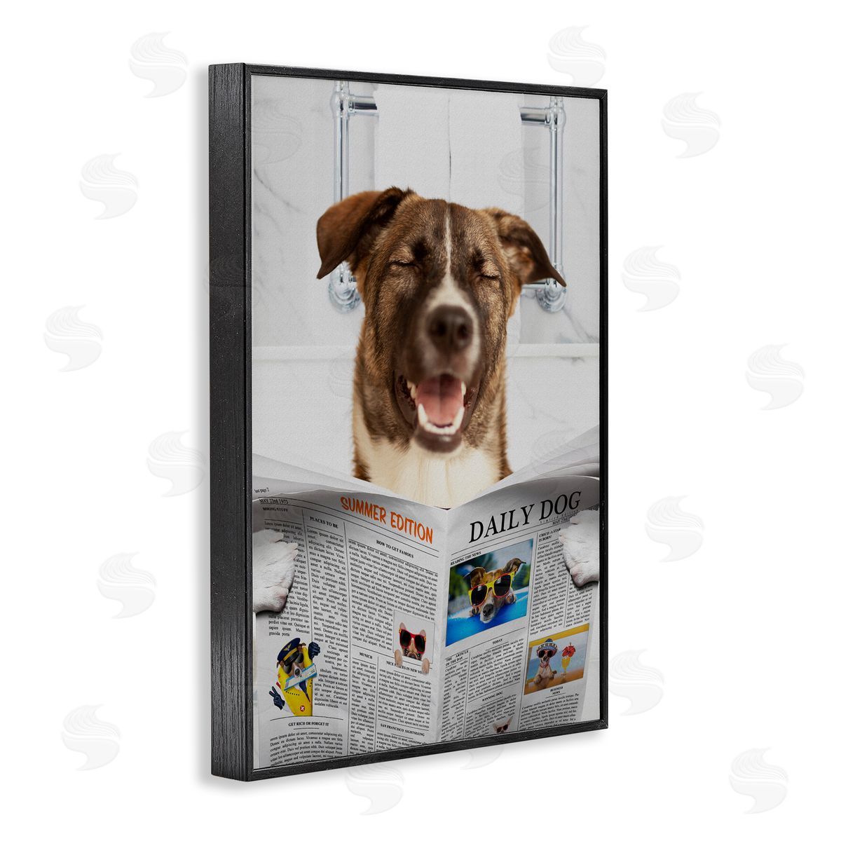 Jesse Keith Daily Dog Bathroom Humor Canvas Wall Art Print
