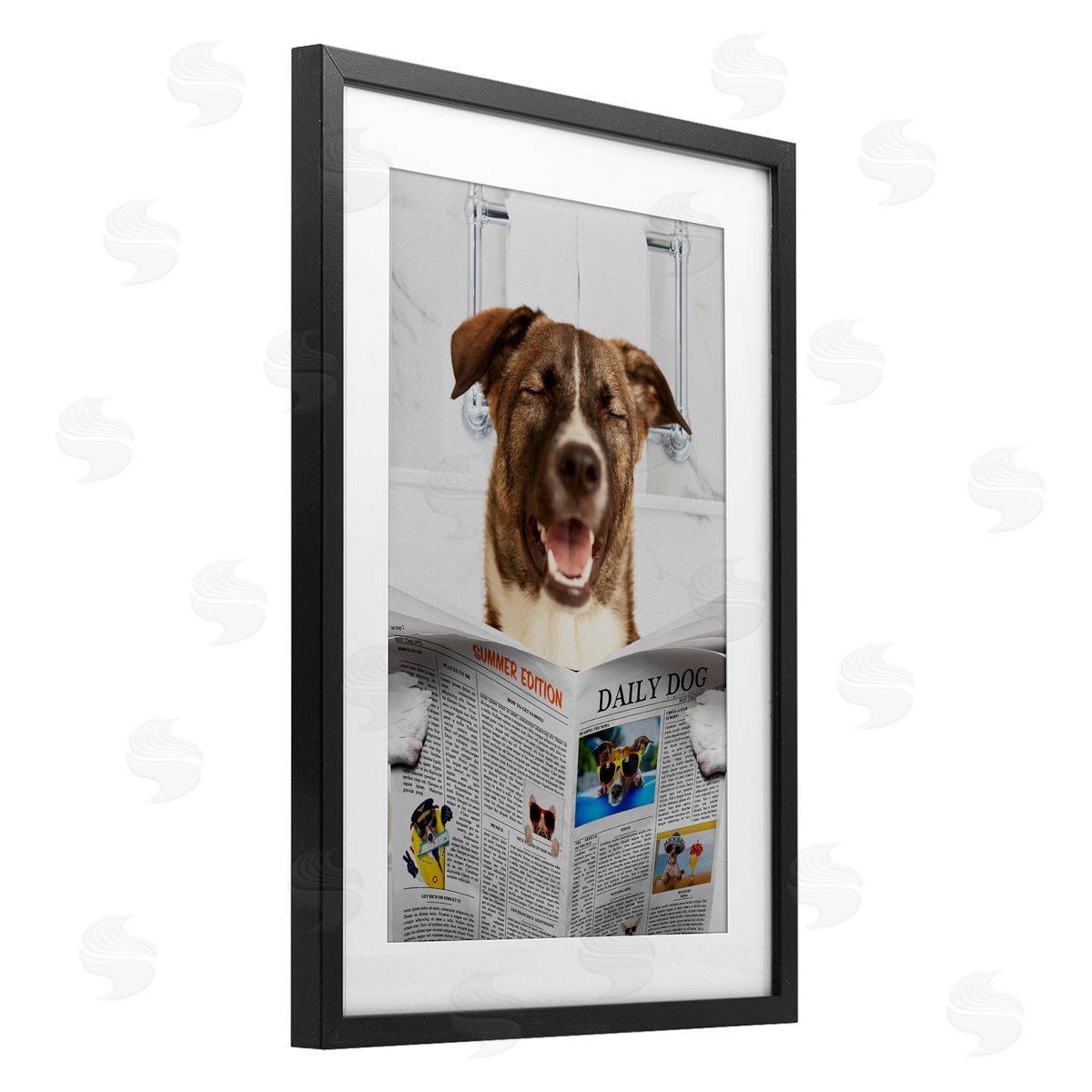 Jesse Keith Daily Dog Bathroom Humor Canvas Wall Art Print