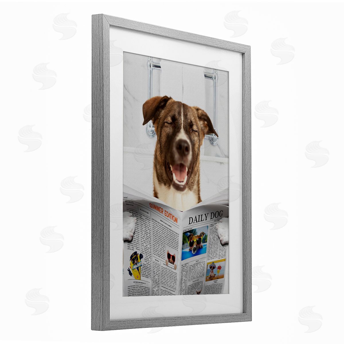 Jesse Keith Daily Dog Bathroom Humor Canvas Wall Art Print