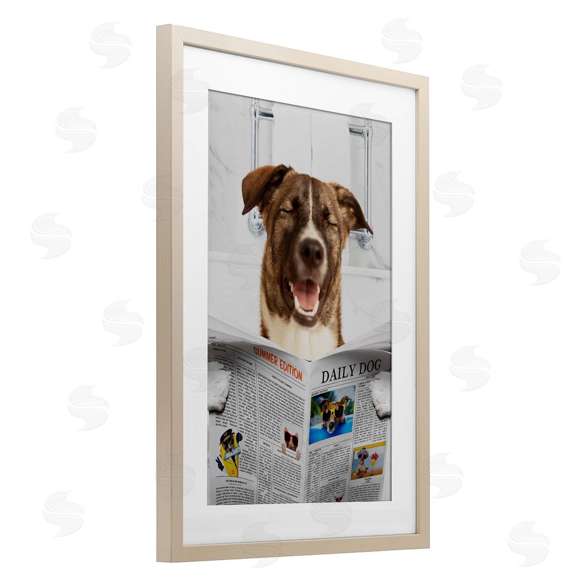 Jesse Keith Daily Dog Bathroom Humor Canvas Wall Art Print