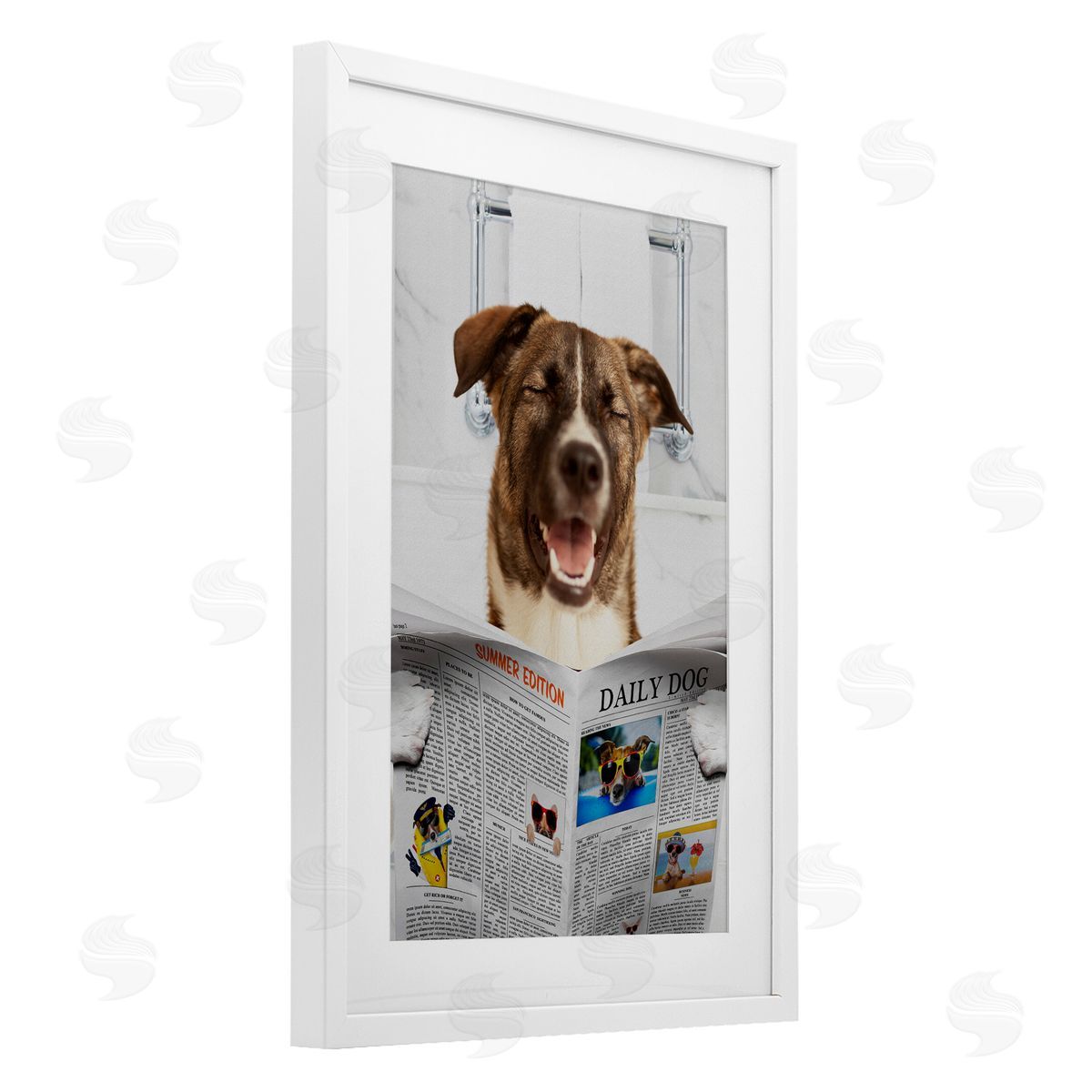 Jesse Keith Daily Dog Bathroom Humor Canvas Wall Art Print