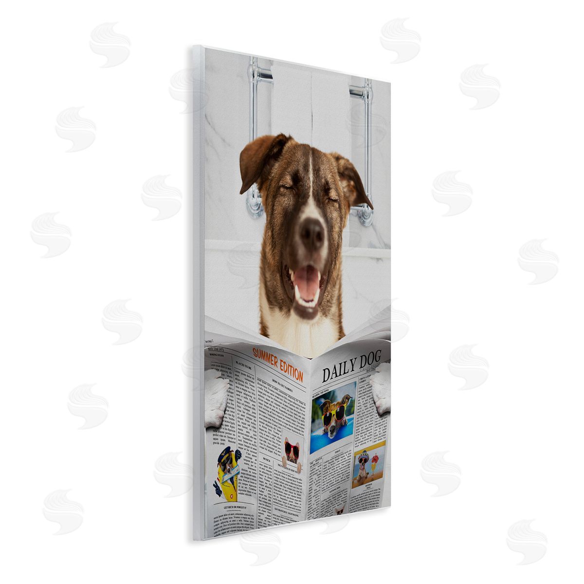 Jesse Keith Daily Dog Bathroom Humor Canvas Wall Art Print