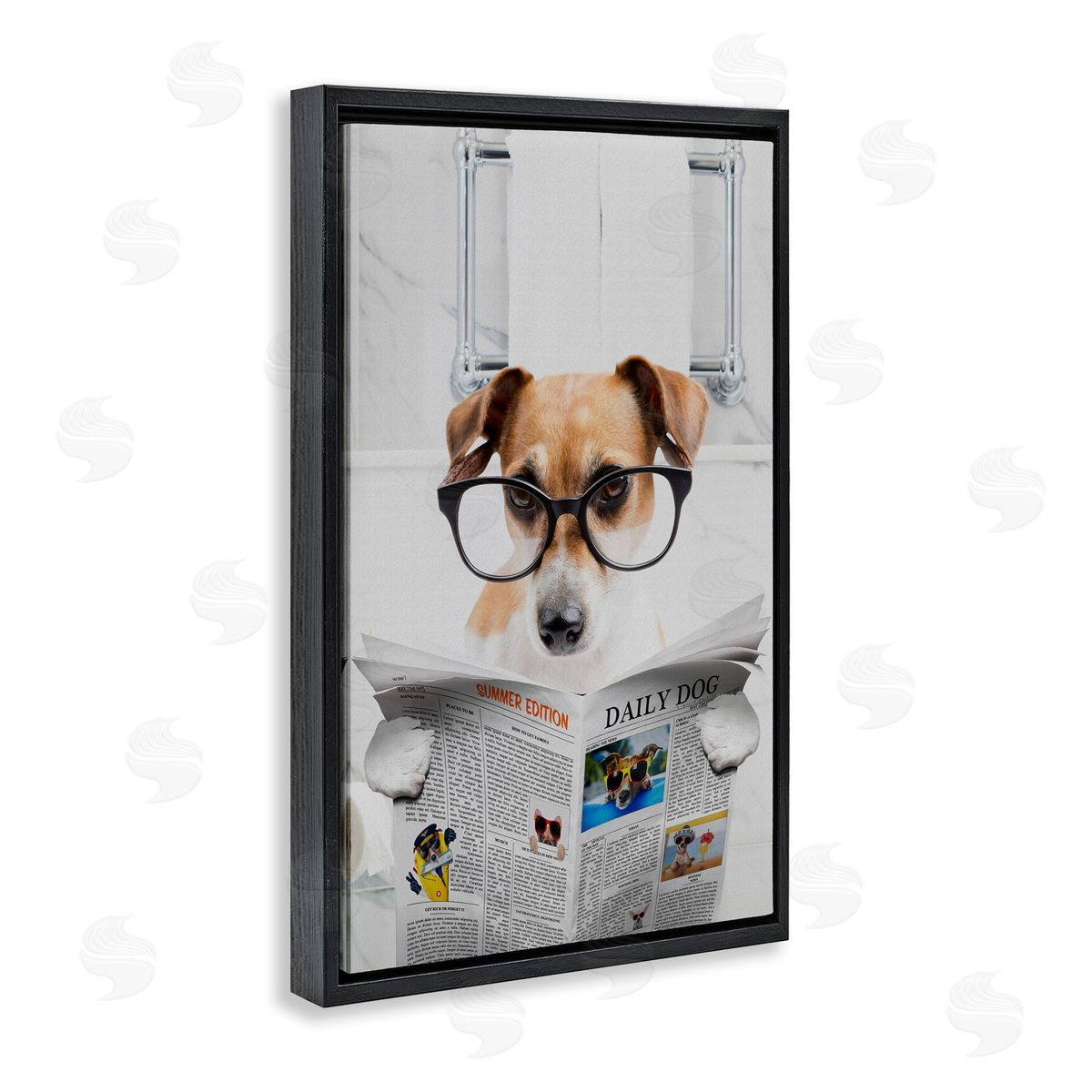 Jesse Keith Hound Concentration Bath Humor Canvas Wall Art Print
