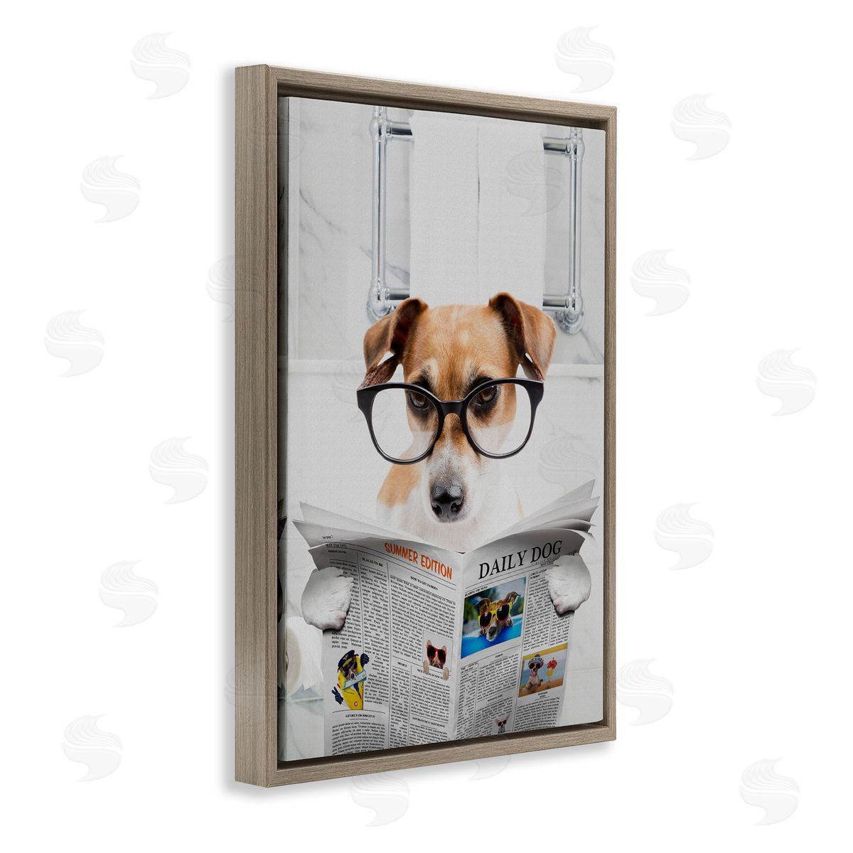 Jesse Keith Hound Concentration Bath Humor Canvas Wall Art Print
