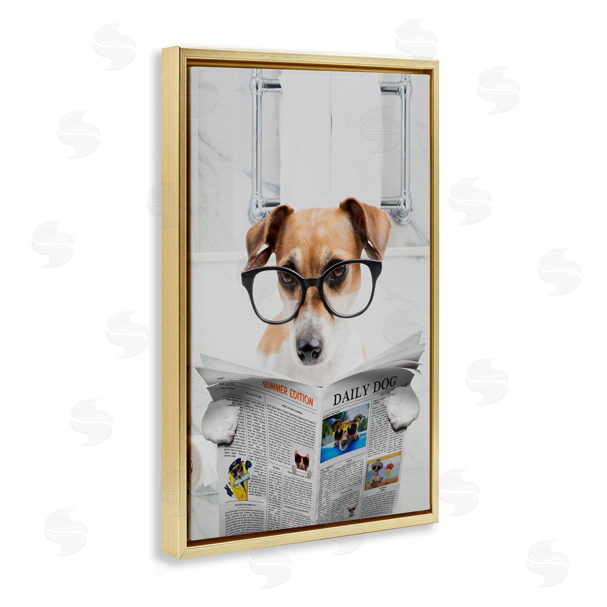 Jesse Keith Hound Concentration Bath Humor Canvas Wall Art Print