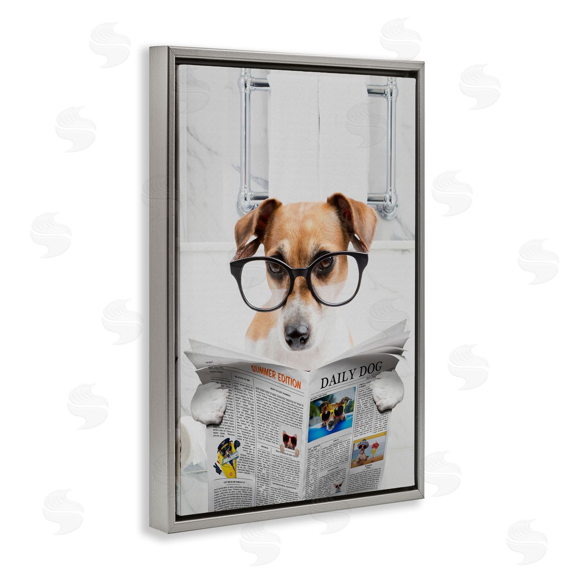 Jesse Keith Hound Concentration Bath Humor Canvas Wall Art Print