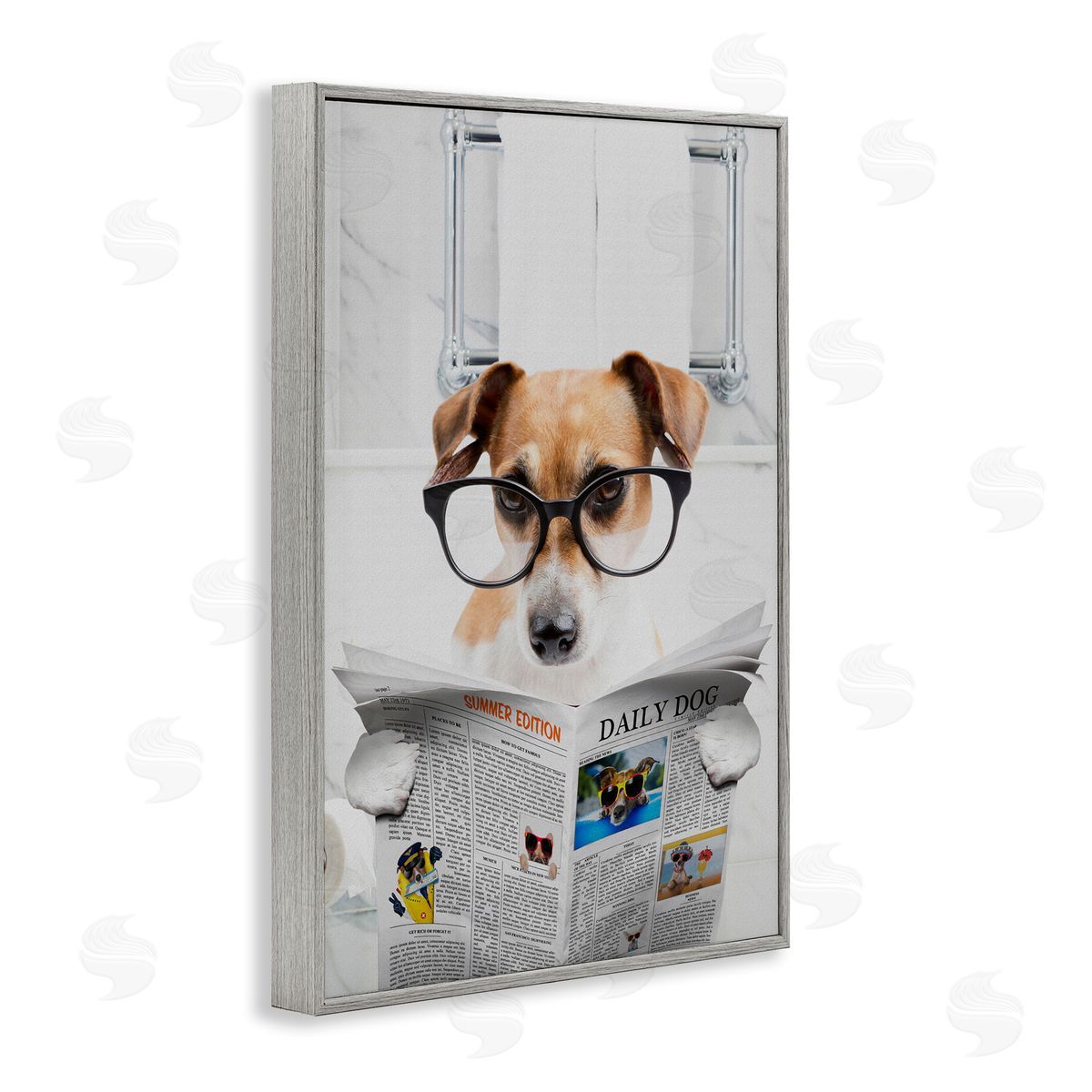 Jesse Keith Hound Concentration Bath Humor Canvas Wall Art Print