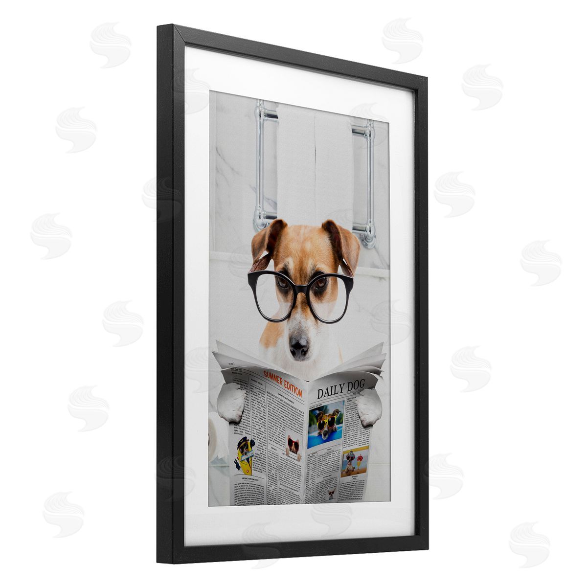 Jesse Keith Hound Concentration Bath Humor Canvas Wall Art Print
