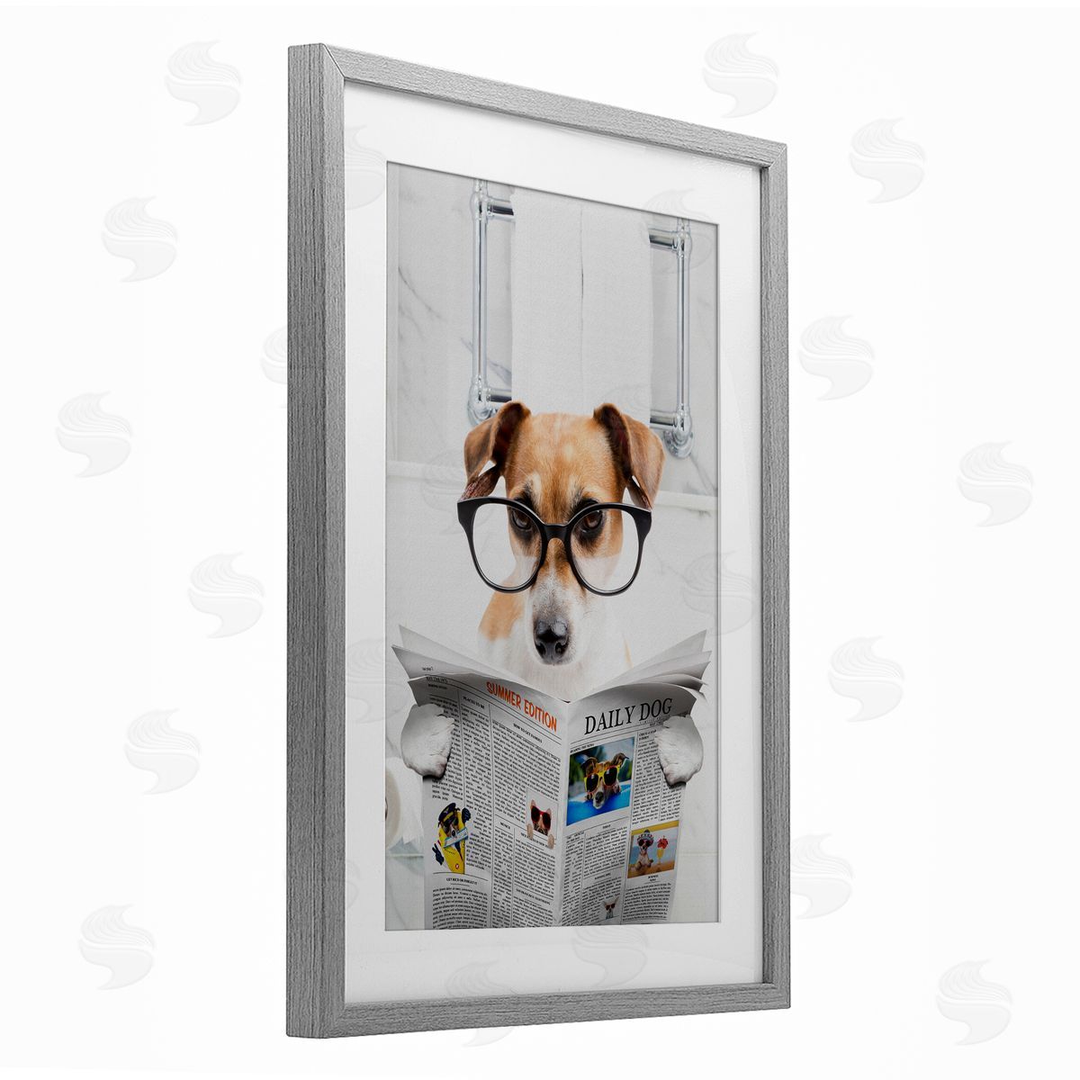 Jesse Keith Hound Concentration Bath Humor Canvas Wall Art Print