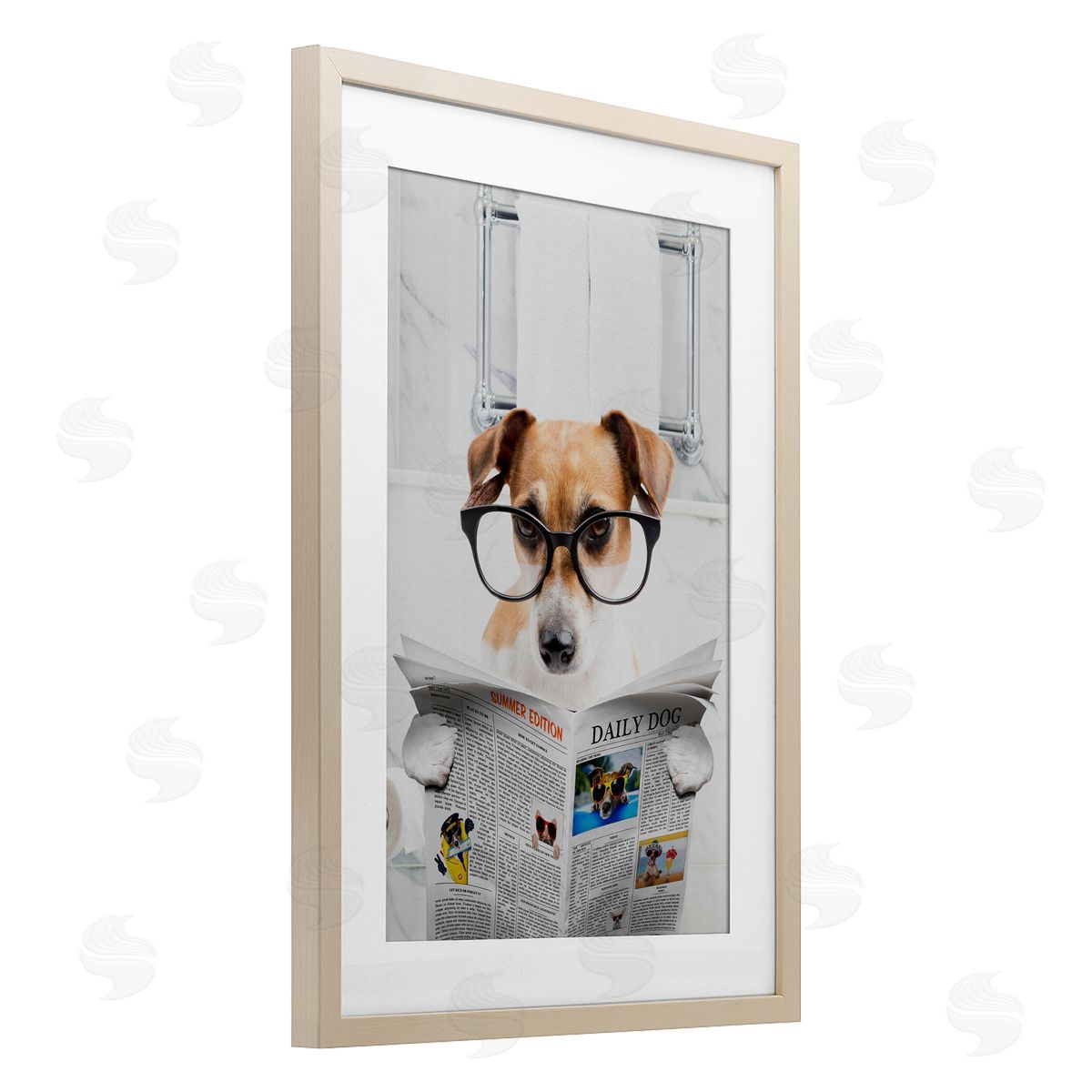 Jesse Keith Hound Concentration Bath Humor Canvas Wall Art Print