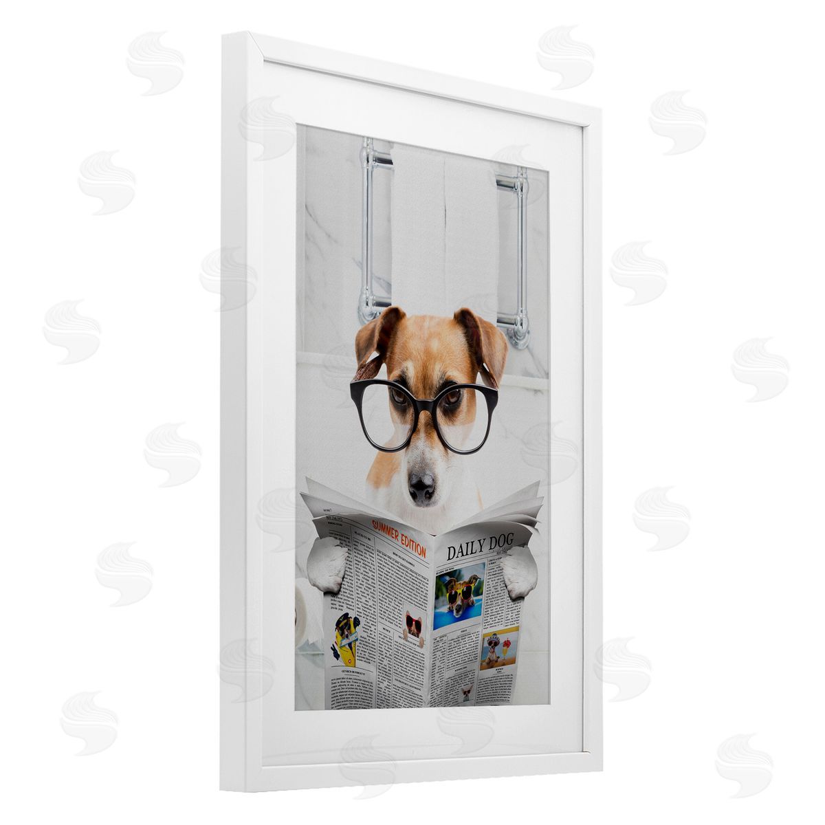 Jesse Keith Hound Concentration Bath Humor Canvas Wall Art Print