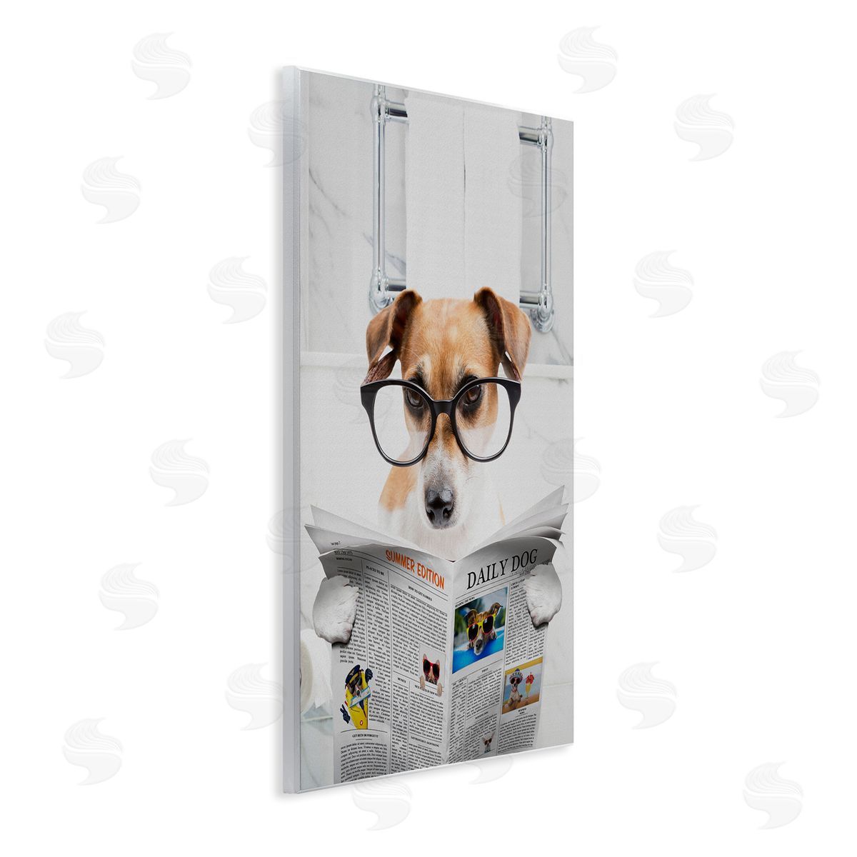 Jesse Keith Hound Concentration Bath Humor Canvas Wall Art Print