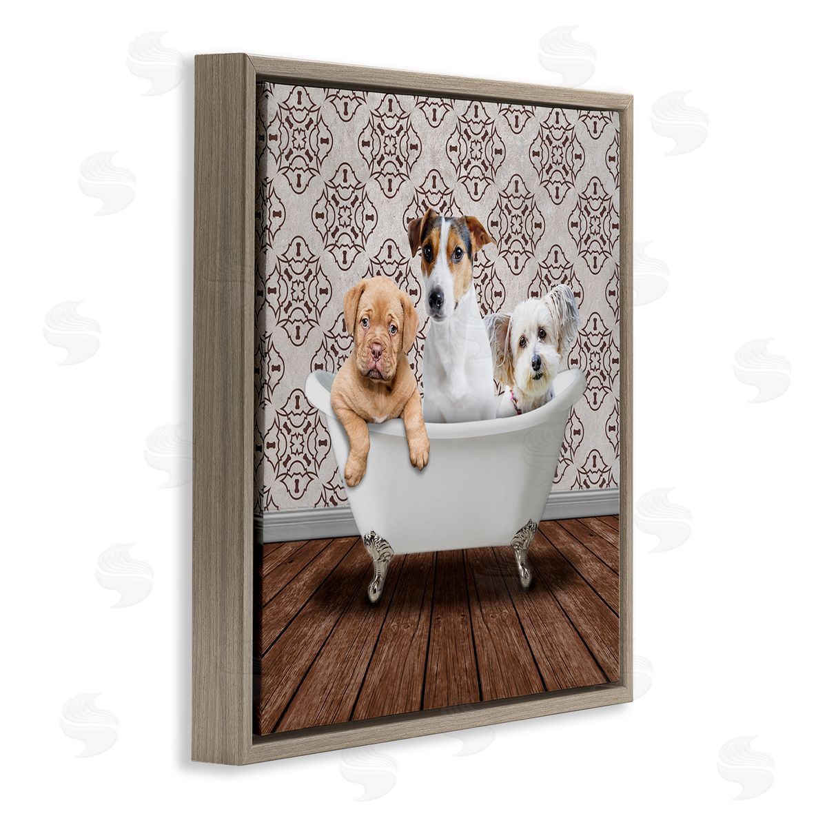 Marcus Prime Bath Buddies Dog Trio Canvas Wall Art Print