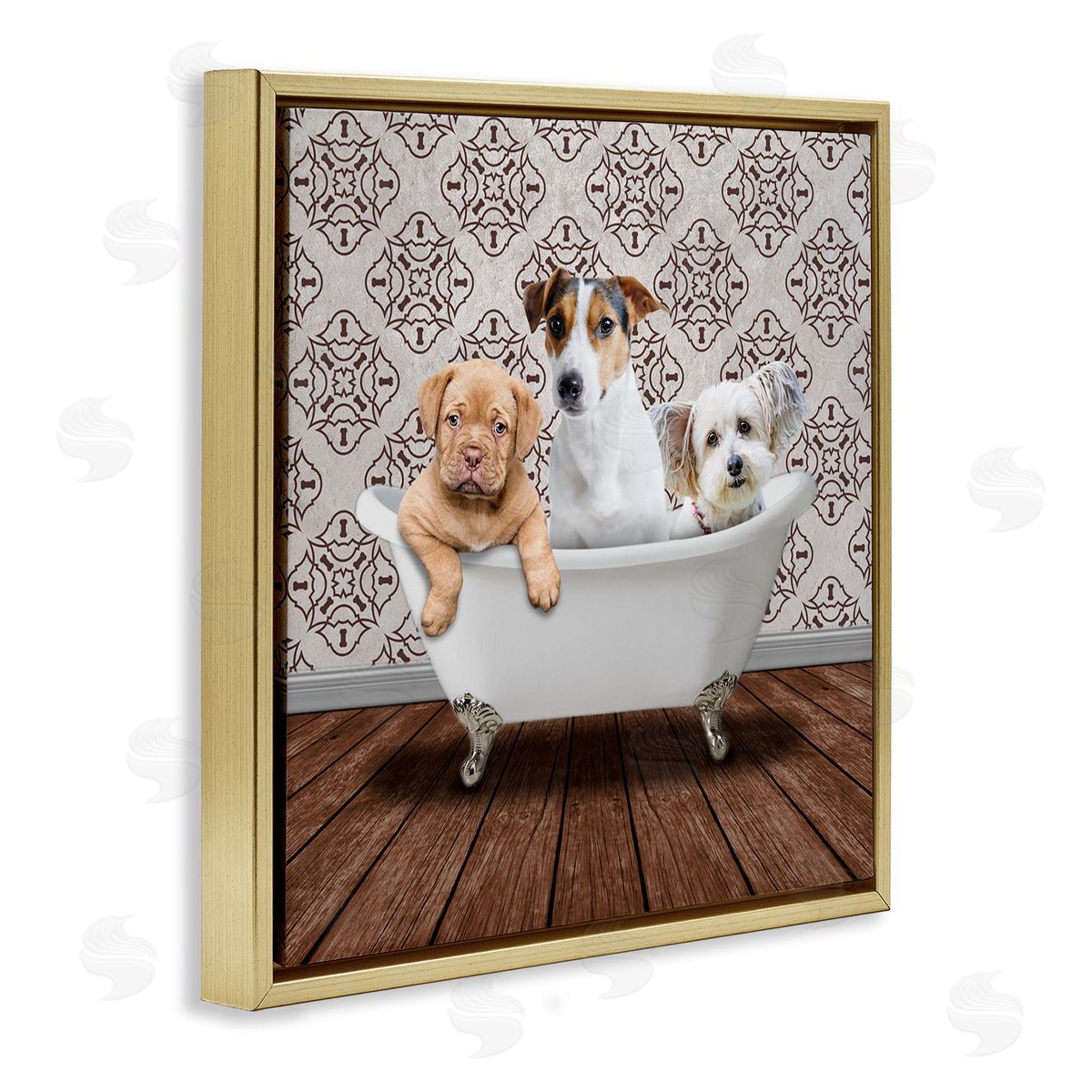 Marcus Prime Bath Buddies Dog Trio Canvas Wall Art Print