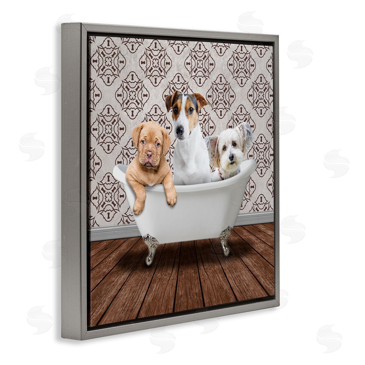 Marcus Prime Bath Buddies Dog Trio Canvas Wall Art Print
