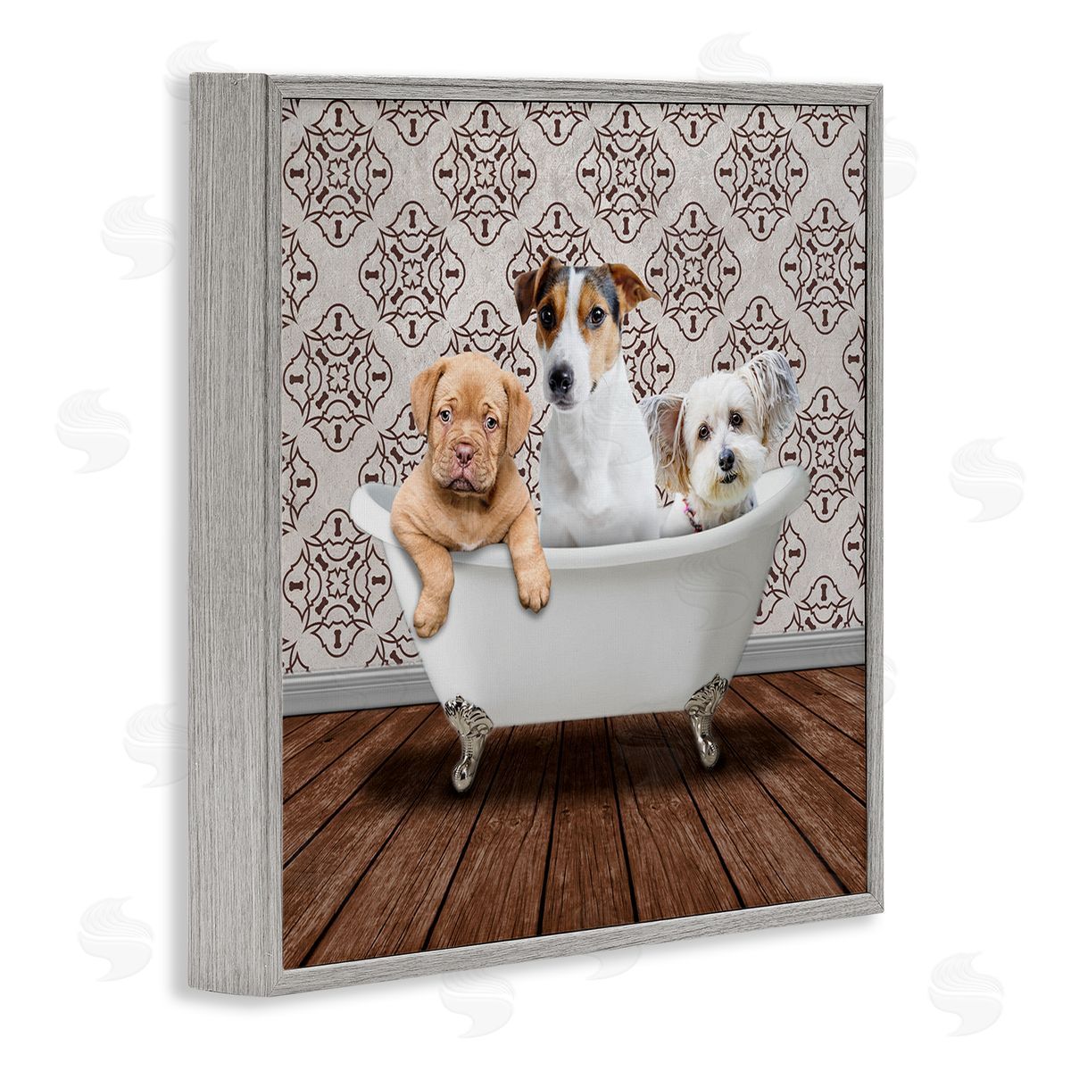 Marcus Prime Bath Buddies Dog Trio Canvas Wall Art Print