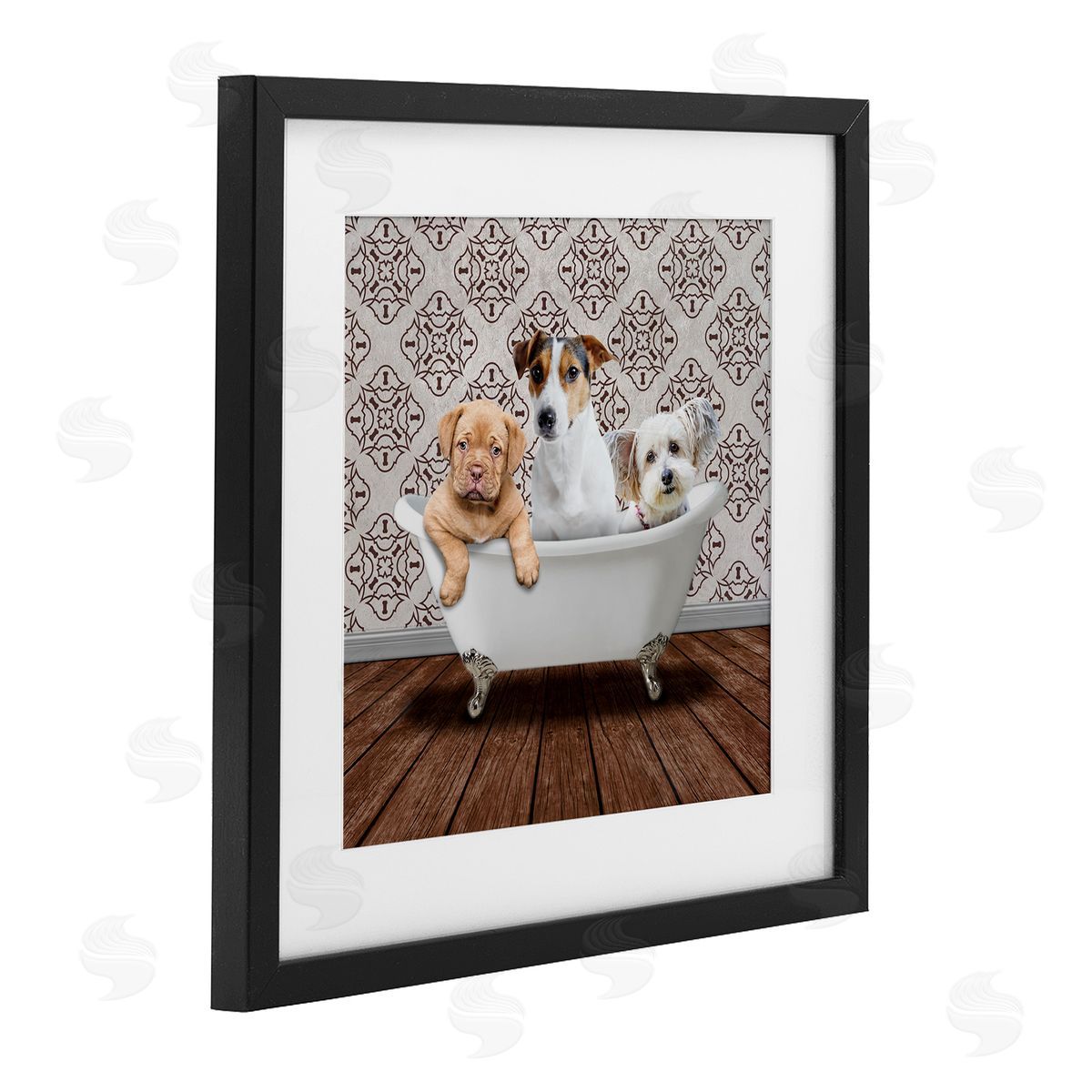 Marcus Prime Bath Buddies Dog Trio Canvas Wall Art Print