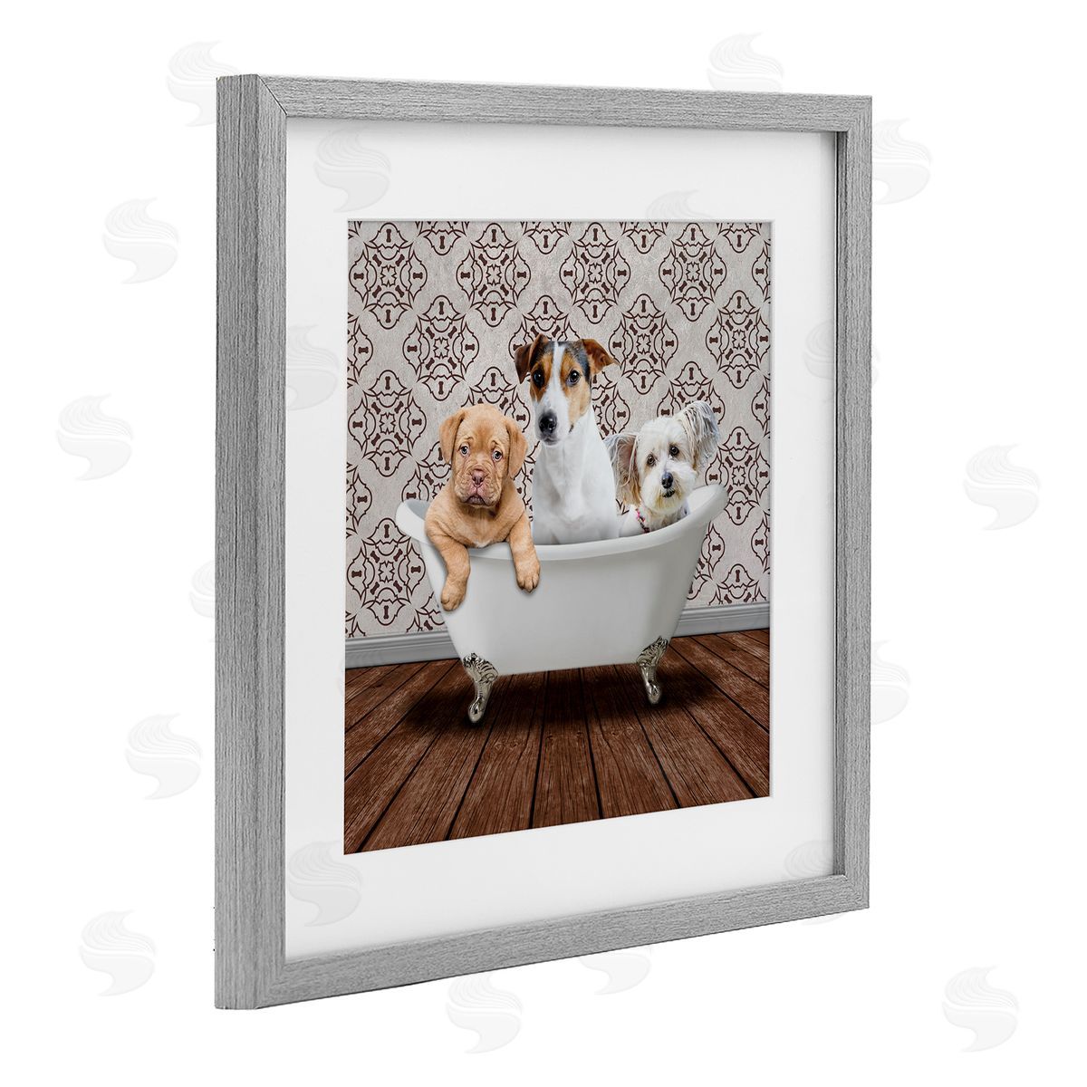 Marcus Prime Bath Buddies Dog Trio Canvas Wall Art Print