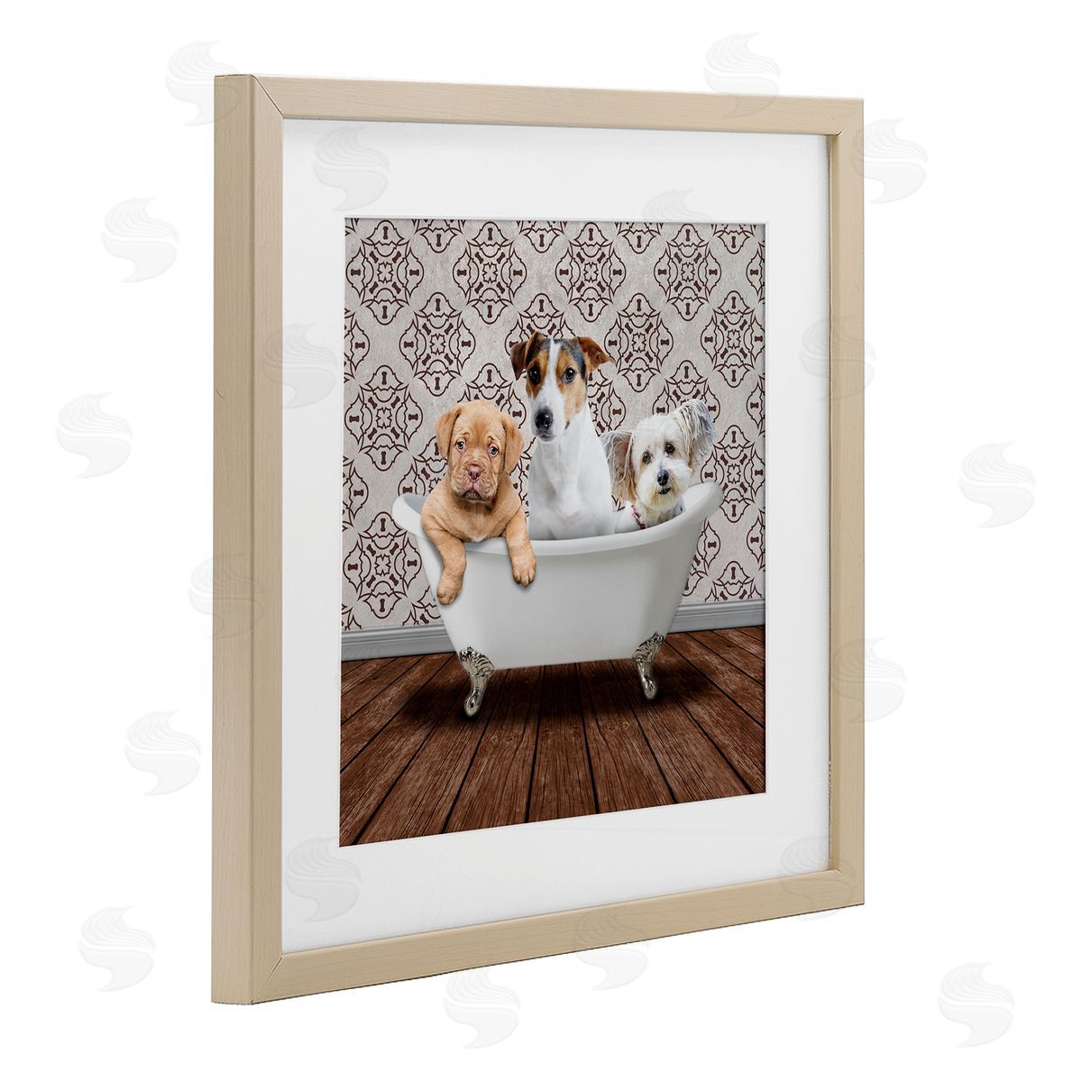 Marcus Prime Bath Buddies Dog Trio Canvas Wall Art Print