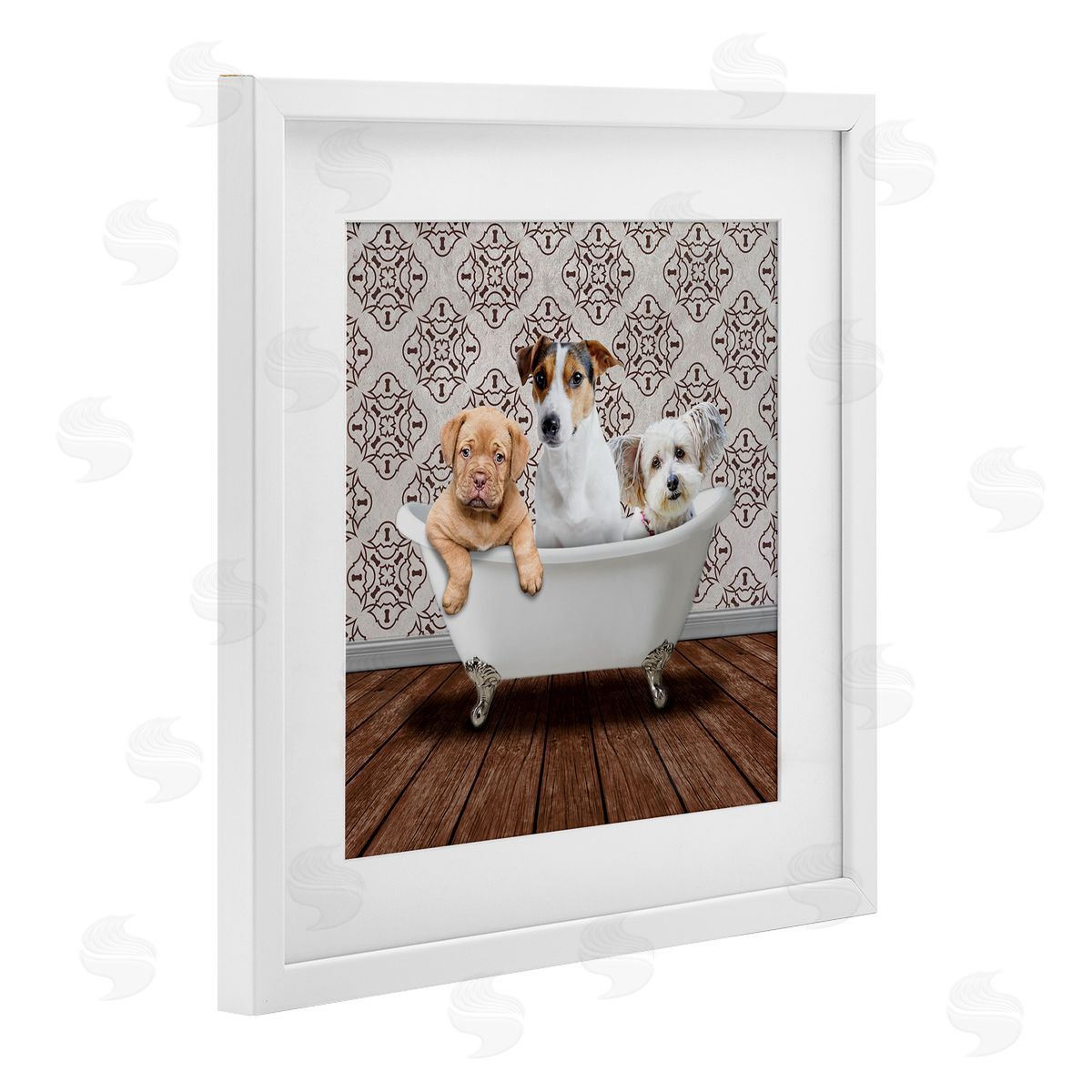 Marcus Prime Bath Buddies Dog Trio Canvas Wall Art Print