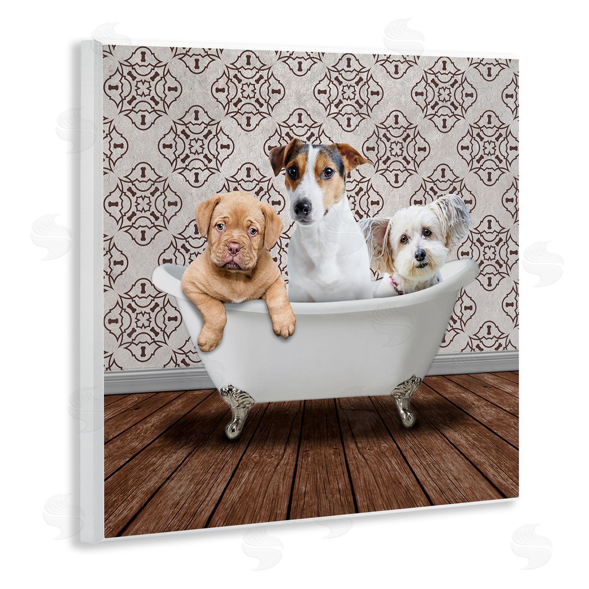Marcus Prime Bath Buddies Dog Trio Canvas Wall Art Print