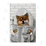 Matthew Piotrowicz | Pomeranian Dog on Toilet