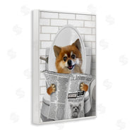 Matthew Piotrowicz | Pomeranian Dog on Toilet