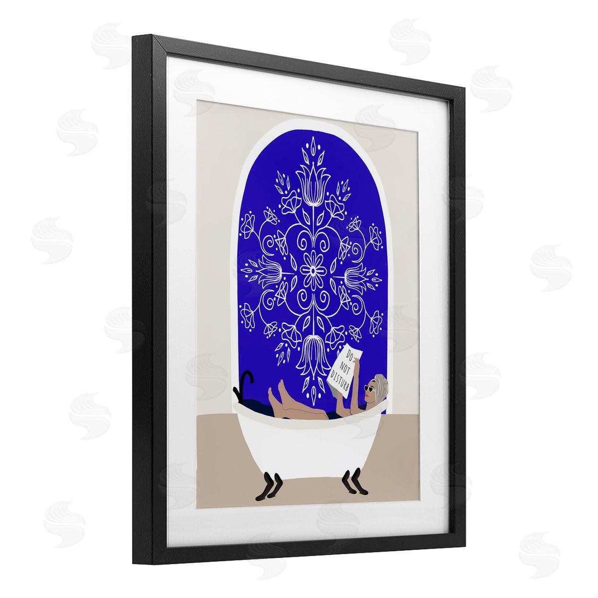 Chen Alyesh Mediterranean Muse Bathtub Canvas Wall Art Print