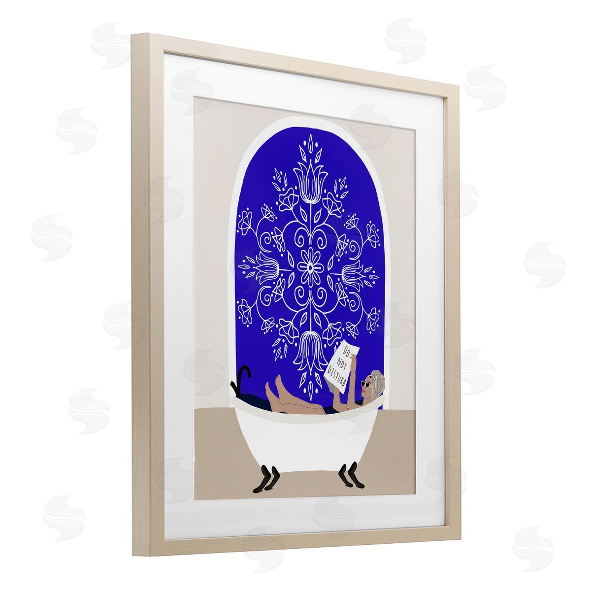 Chen Alyesh Mediterranean Muse Bathtub Canvas Wall Art Print