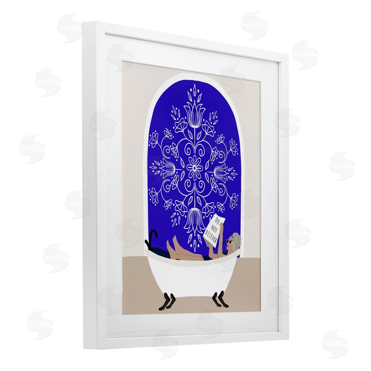 Chen Alyesh Mediterranean Muse Bathtub Canvas Wall Art Print