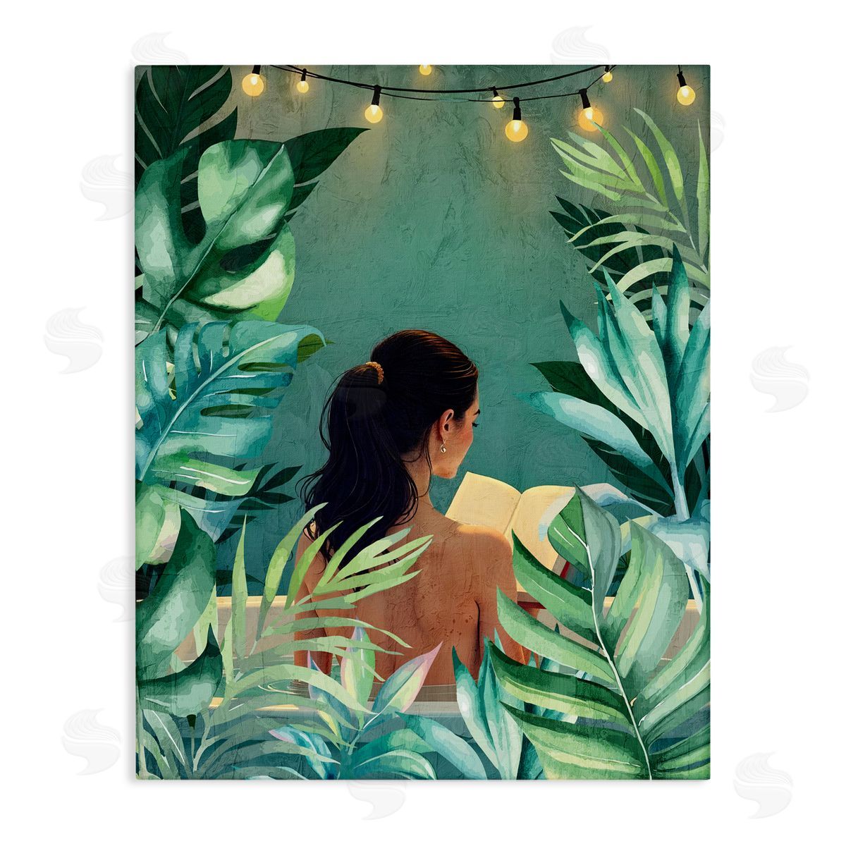 Kim Allen Twinkle Palm Girl Portrait Canvas Wall Art Print