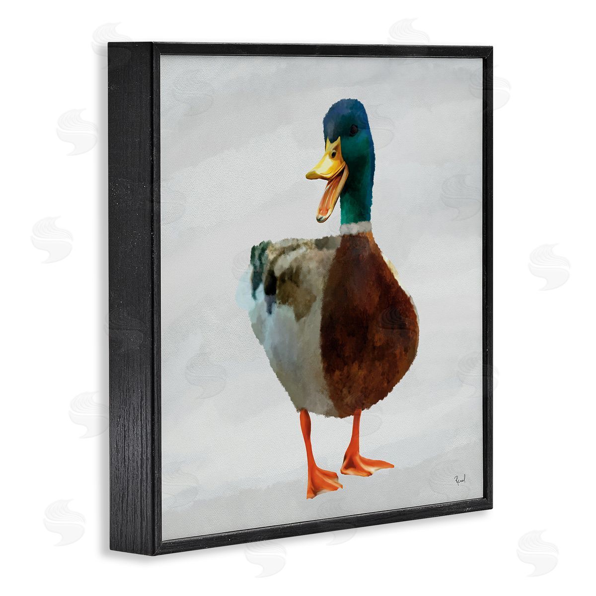 Renel Peters Squawking Duck Portrait Canvas Wall Art Print