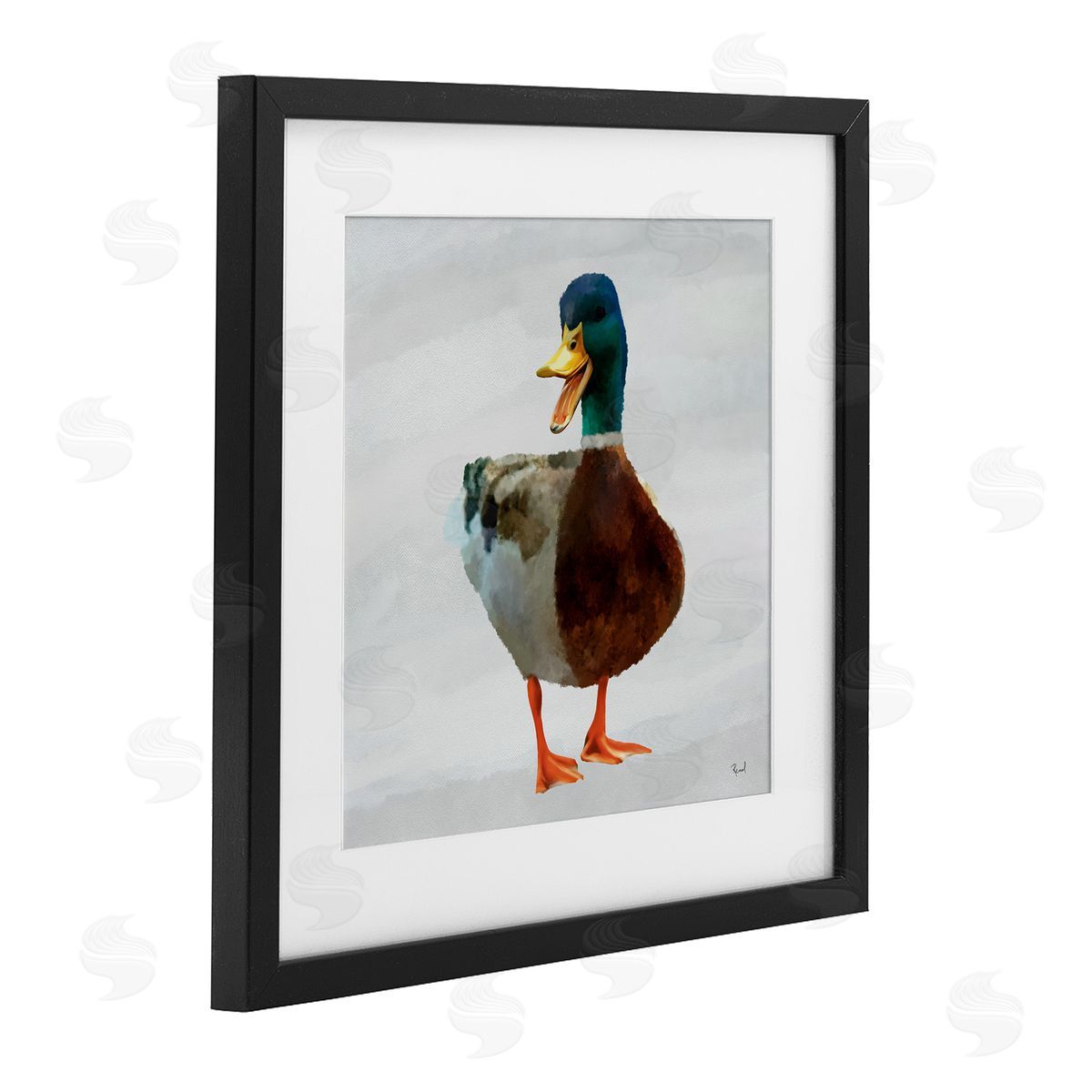 Renel Peters Squawking Duck Portrait Canvas Wall Art Print