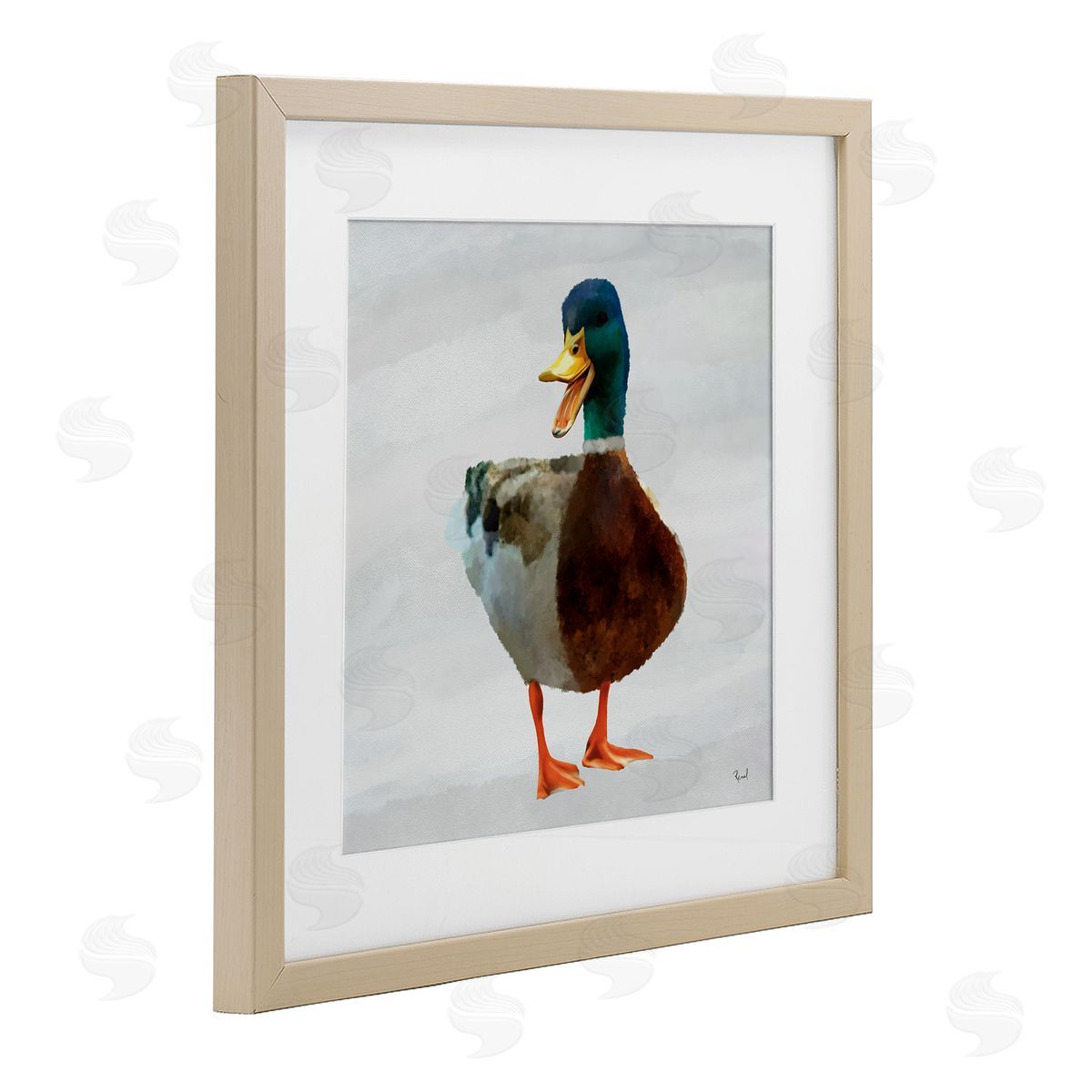 Renel Peters Squawking Duck Portrait Canvas Wall Art Print