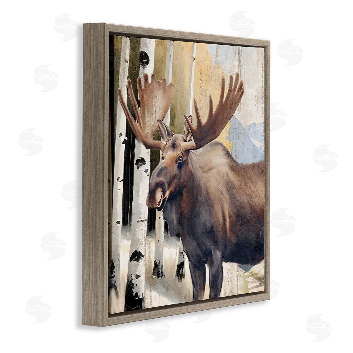 Kim Allen Mountain Walk Moose Portrait Canvas Wall Art Print