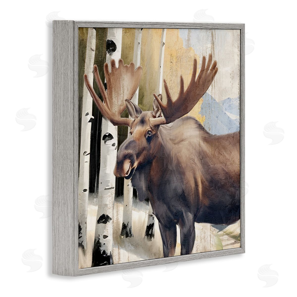 Kim Allen Mountain Walk Moose Portrait Canvas Wall Art Print