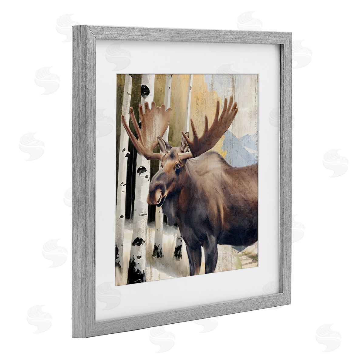 Kim Allen Mountain Walk Moose Portrait Canvas Wall Art Print